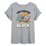 DHX MEDIA Peanuts - Summer Edition - Life is Better at the Beach - Juniors Ideal Flowy Muscle T-Shirt