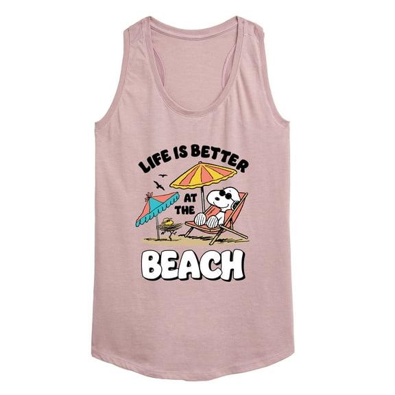 Peanuts - Summer Edition - Life is Better at the Beach - Women's Racerback Tank Top