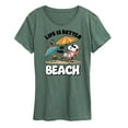 thumbnail image 1 of Peanuts - Summer Edition - Life is Better at the Beach - Women's Short Sleeve Graphic T-Shirt, 1 of 6