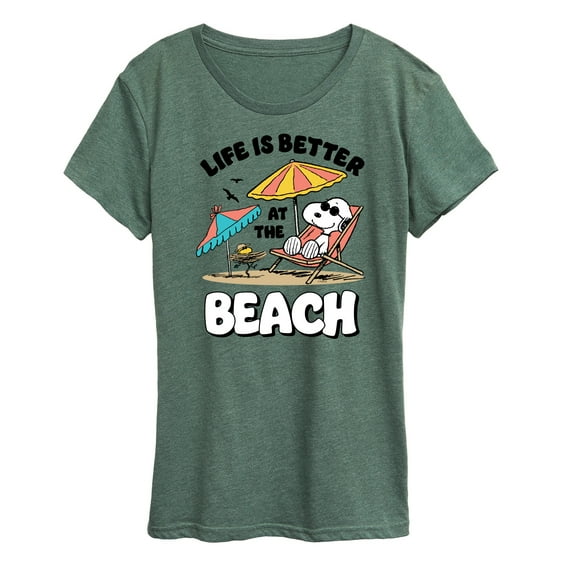 Peanuts - Summer Edition - Life is Better at the Beach - Women's Short Sleeve Graphic T-Shirt