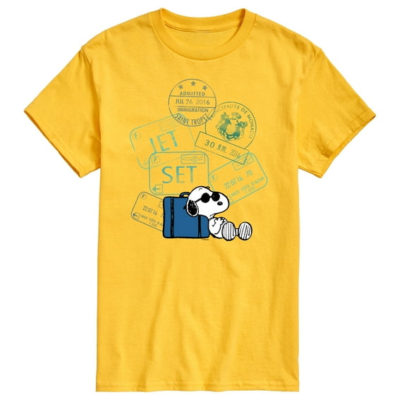 Peanuts - Summer Edition - Passport Stamps - Men's Short Sleeve Graphic T-Shirt