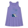 thumbnail image 1 of Peanuts - Summer Edition - Passport Stamps - Toddler & Youth Girls A-line Dress, 1 of 4
