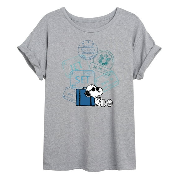 Peanuts - Summer Edition - Passport Stamps - Women's Oversized T-Shirt