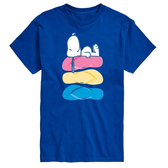 Peanuts - Summer Edition - Snoopy & Flip Flops - Men's Short Sleeve Graphic T-Shirt