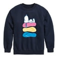 thumbnail image 1 of Peanuts - Summer Edition - Snoopy & Flip Flops - Toddler & Youth Crewneck Fleece Sweatshirt, 1 of 5