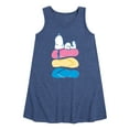thumbnail image 1 of Peanuts - Summer Edition - Snoopy & Flip Flops - Toddler & Youth Girls A-line Dress, 1 of 5