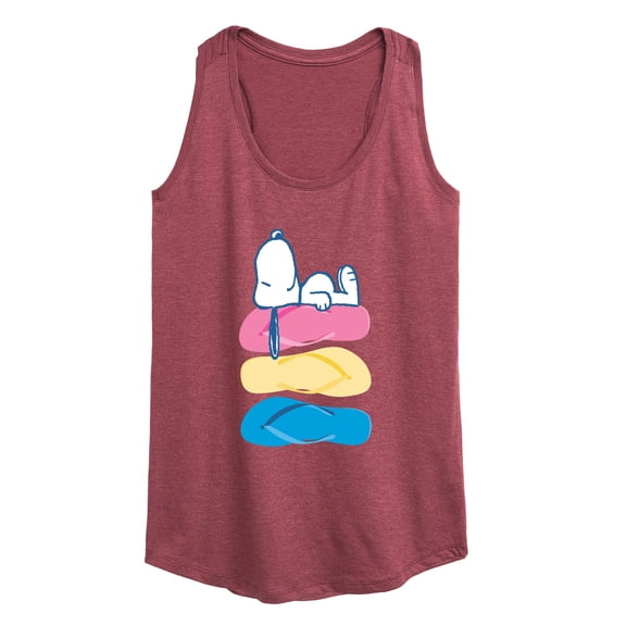 Peanuts - Summer Edition - Snoopy & Flip Flops - Women's Racerback Tank Top