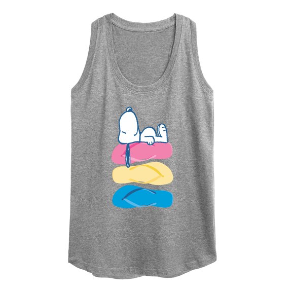 Peanuts - Summer Edition - Snoopy & Flip Flops - Women's Racerback Tank Top