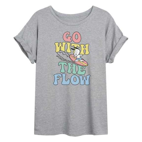 Peanuts - Summer Edition - Snoopy - Go with the Flow - Juniors Ideal Flowy Muscle T-Shirt