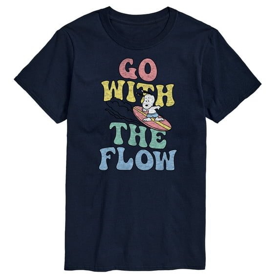 Peanuts - Summer Edition - Snoopy - Go with the Flow - Men's Short Sleeve Graphic T-Shirt