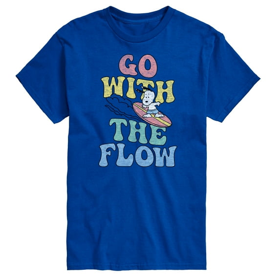 Peanuts - Summer Edition - Snoopy - Go with the Flow - Men's Short Sleeve Graphic T-Shirt