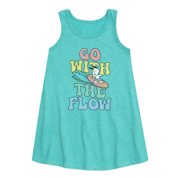Peanuts - Summer Edition - Snoopy - Go with the Flow - Toddler & Youth Girls A-line Dress