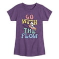 thumbnail image 1 of Peanuts - Summer Edition - Snoopy - Go with the Flow - Toddler & Youth Girls Short Sleeve Graphic T-Shirt, 1 of 5