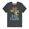 thumbnail image 1 of Peanuts - Summer Edition - Snoopy - Go with the Flow - Toddler & Youth Short Sleeve Graphic T-Shirt, 1 of 5