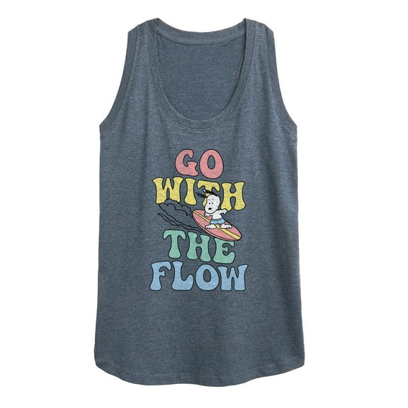 Peanuts - Summer Edition - Snoopy - Go with the Flow - Women's Racerback Tank Top