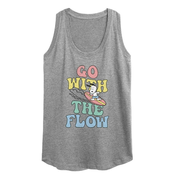 Peanuts - Summer Edition - Snoopy - Go with the Flow - Women's Racerback Tank Top