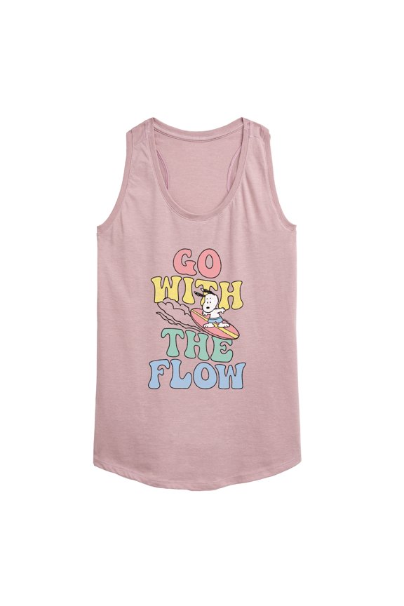 Peanuts - Summer Edition - Snoopy - Go with the Flow - Women's Racerback Tank Top