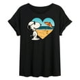 thumbnail image 1 of Peanuts - Summer Edition - Snoopy Hearts the Beach - Juniors Ideal Flowy Muscle T-Shirt, 1 of 5