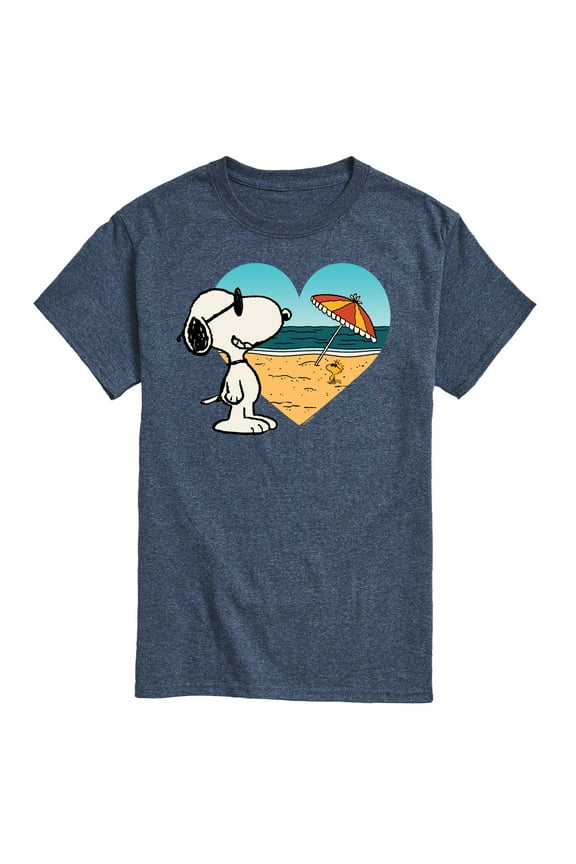 Peanuts - Summer Edition - Snoopy Hearts the Beach - Men's Short Sleeve Graphic T-Shirt