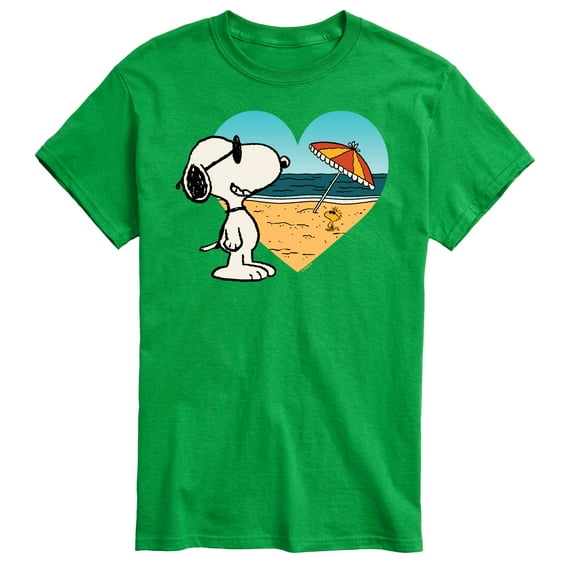 Peanuts - Summer Edition - Snoopy Hearts the Beach - Men's Short Sleeve Graphic T-Shirt