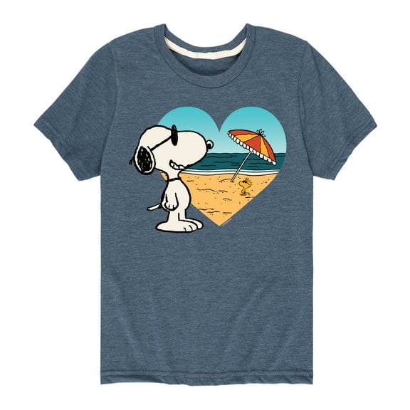 Peanuts - Summer Edition - Snoopy Hearts the Beach - Toddler & Youth Short Sleeve Graphic T-Shirt