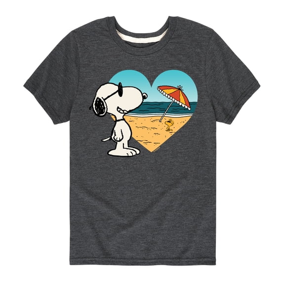 Peanuts - Summer Edition - Snoopy Hearts the Beach - Toddler & Youth Short Sleeve Graphic T-Shirt