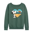 thumbnail image 1 of Peanuts - Summer Edition - Snoopy Hearts the Beach - Women's Lightweight French Terry Long Sleeve Shirt, 1 of 5