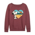 thumbnail image 1 of Peanuts - Summer Edition - Snoopy Hearts the Beach - Women's Lightweight French Terry Long Sleeve Shirt, 1 of 5