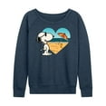 thumbnail image 1 of Peanuts - Summer Edition - Snoopy Hearts the Beach - Women's Lightweight French Terry Long Sleeve Shirt, 1 of 5