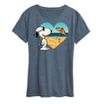 thumbnail image 1 of Peanuts - Summer Edition - Snoopy Hearts the Beach - Women's Short Sleeve Graphic T-Shirt, 1 of 5