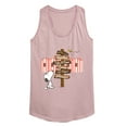 thumbnail image 1 of Peanuts - Summer Edition - Snoopy Looking for a Destination on Sign - Women's Racerback Tank Top, 1 of 5