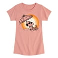 thumbnail image 1 of Peanuts - Summer Edition - Snoopy & Woodstock Relaxing - Toddler & Youth Girls Short Sleeve Graphic T-Shirt, 1 of 5