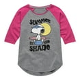thumbnail image 1 of Peanuts - Summer Edition - Summer in the Shade - Toddler & Youth Girls Raglan Graphic T-Shirt, 1 of 4