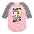 thumbnail image 1 of Peanuts - Summer Edition - Summer in the Shade - Toddler & Youth Girls Raglan Graphic T-Shirt, 1 of 5