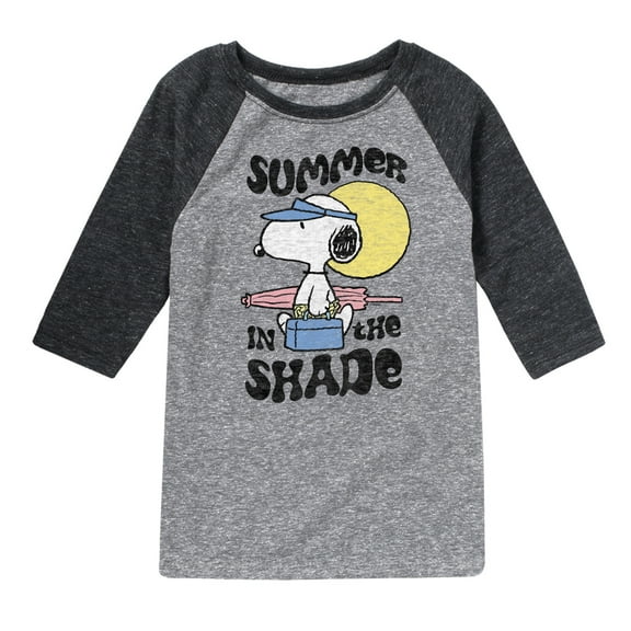 Peanuts - Summer Edition - Summer in the Shade - Toddler & Youth Raglan Graphic T-Shirt