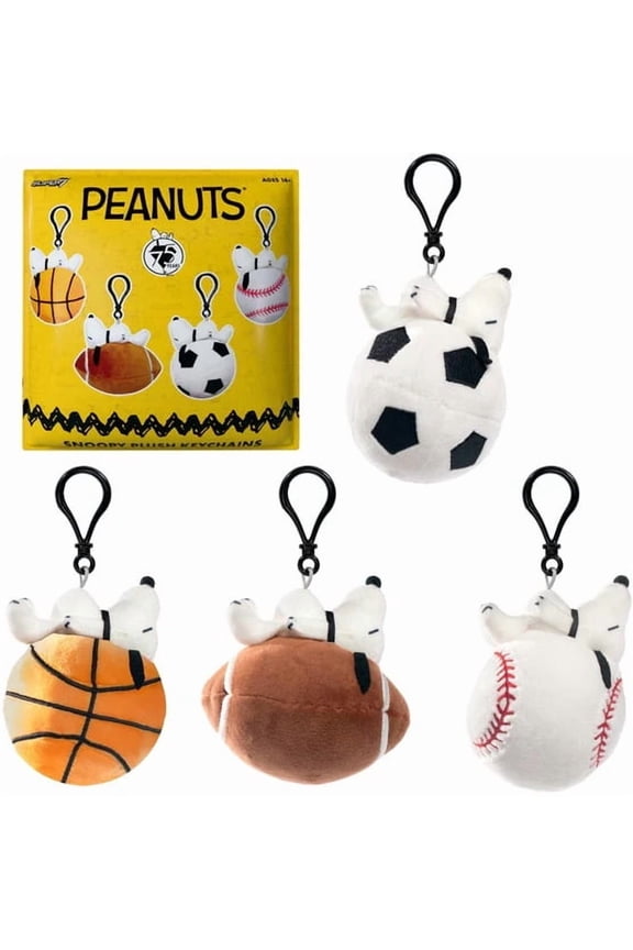 Peanuts - Super Duper Plush Keychain Wv01A - 12pc Blind Bag Flat