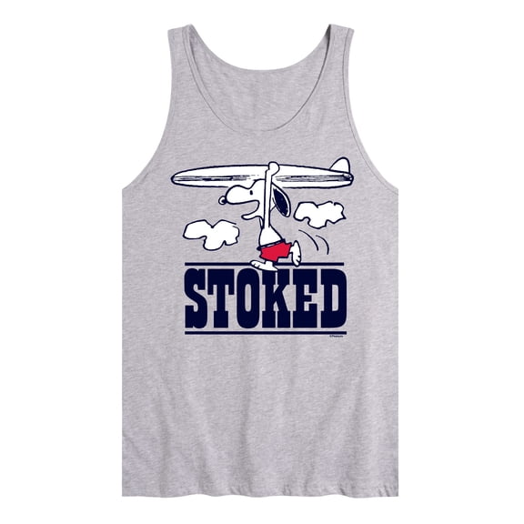 Peanuts - Surfing Snoopy Stoked - Men's Jersey Tank