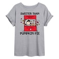 thumbnail image 1 of Peanuts - Sweeter Than Pumpkin Pie- Juniors Ideal Flowy Muscle T-Shirt, 1 of 6