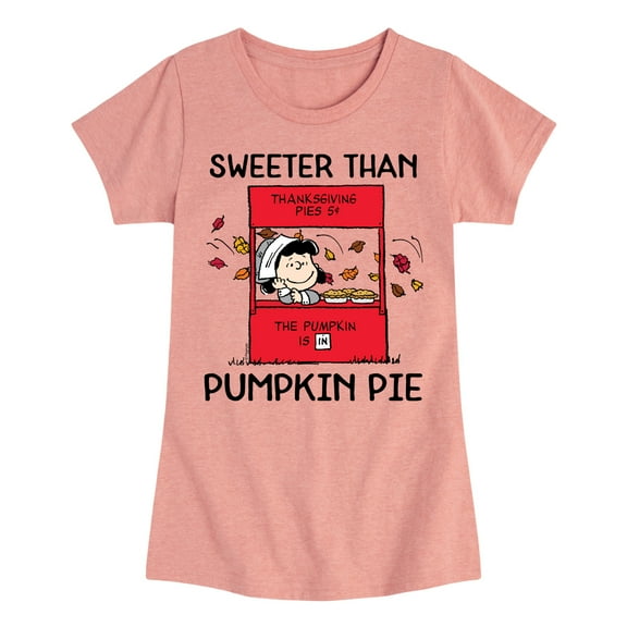Peanuts - Sweeter Than Pumpkin Pie - Toddler And Youth Girls Short Sleeve Graphic T-Shirt