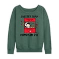 thumbnail image 1 of Peanuts - Sweeter Than Pumpkin Pie- Women's Lightweight French Terry Long Sleeve Shirt, 1 of 6