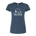 thumbnail image 1 of Peanuts - Take A Break - Juniors Fitted Graphic T-Shirt, 1 of 1
