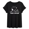 thumbnail image 1 of Peanuts - Take A Break - Juniors Ideal Flowy Muscle T-Shirt, 1 of 6