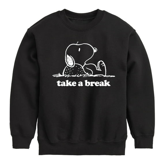 Peanuts - Take A Break - Toddler & Youth Crewneck Fleece Sweatshirt