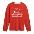 thumbnail image 1 of Peanuts - Take A Break - Toddler & Youth Long Sleeve Graphic T-Shirt, 1 of 6