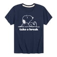 thumbnail image 1 of Peanuts - Take A Break - Toddler & Youth Short Sleeve Graphic T-Shirt, 1 of 6