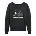 thumbnail image 1 of Peanuts - Take A Break - Women's Lightweight French Terry Long Sleeve Shirt, 1 of 6