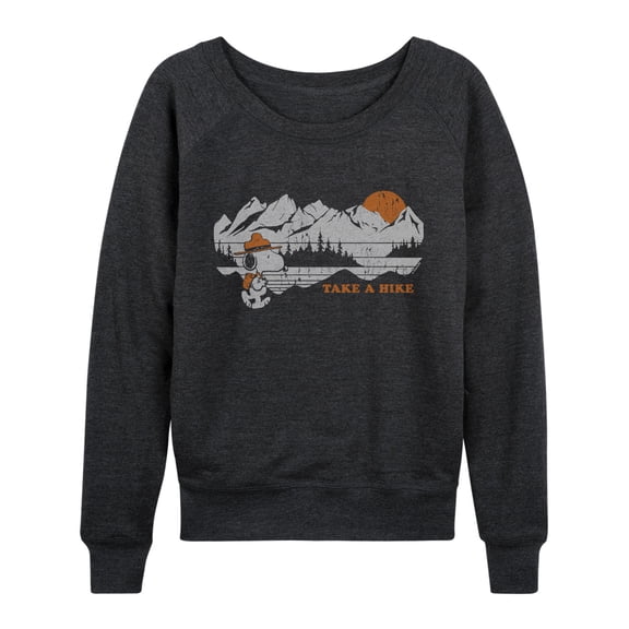 Peanuts - Take A Hike - Women's French Terry Long Sleeve Pullover