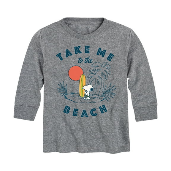 Peanuts - Take Me To The Beach - Toddler And Youth Long Sleeve Graphic T-Shirt