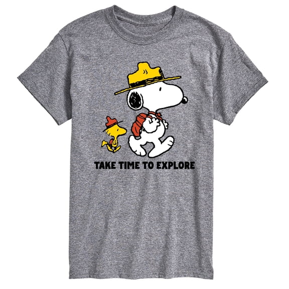 Peanuts - Take Time To Explore - Men's Short Sleeve Graphic T-Shirt