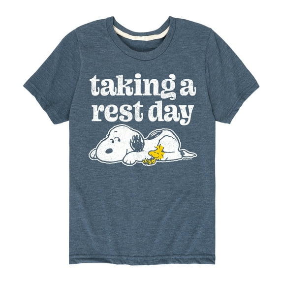 Peanuts - Taking A Rest Day - Toddler And Youth Short Sleeve Tee